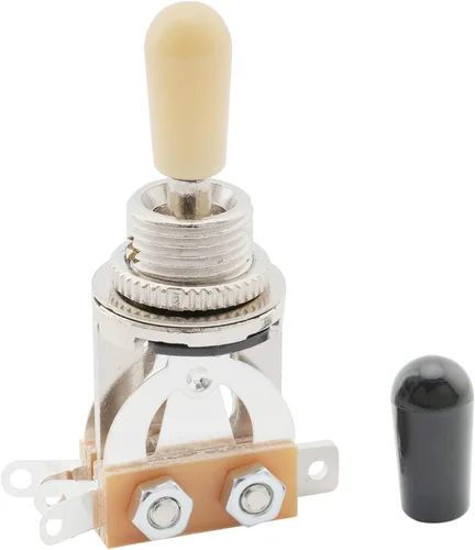Miniatura 9 de Musiclily Basic Metric - Interruptor de palanca de guitarra recta corta de 3 vías para guitarra eléctrica estilo LP, parte superior negra con punta