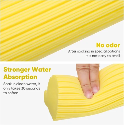 Miniatura 3 de LIFKOME Mops Kitchen Home - Recambio de cabezal de esponja súper absorbente y de goma de espuma PVA, repuesto de espuma de esponja plegable, 2