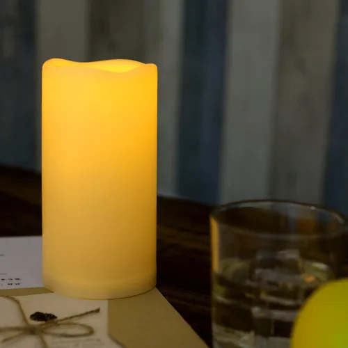 Miniatura 6 de Velas LED sin llama, funciona con pilas, con temporizador integrado de 6 horas, resistente al agua para exteriores, luces de luna para calabaza