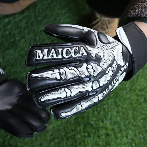 Miniatura 3 de Guantes de portero de fútbol, protección para jóvenes y adultos, guantes de portero de fútbol, guantes de fútbol de protección súper agarre con Negro