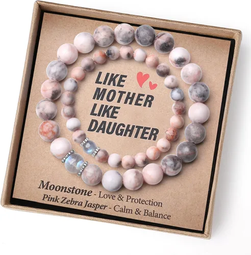 Regalos de Navidad para hija, nieta, sobrina, amor, protección, pulsera de cristal natural con significado, regalos hechos a mano