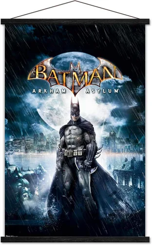 Miniatura 8 de Trends International DC Comics VIdeo Game - Arkham Asylum - Póster de pared de arte clave, 14.725 x 22.375 pulgadas, versión enmarcada de madera