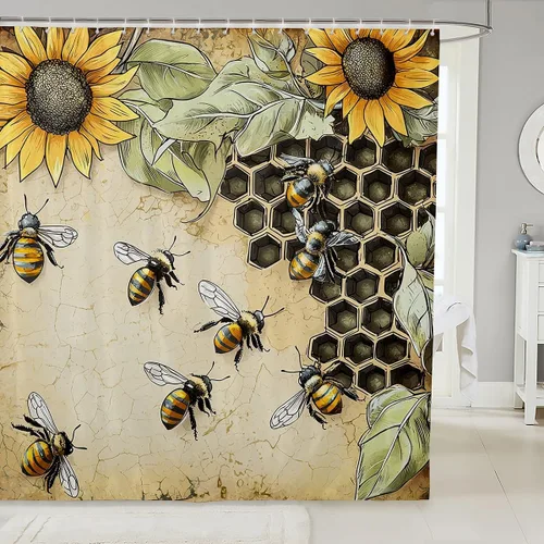 Miniatura 11 de Erosebridal Cortina de ducha con diseño de zorro, bonito diseño de animales del bosque, para niños y niñas, con dibujos animados, con cabeza
