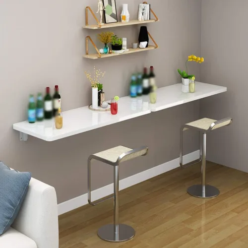 Miniatura 5 de Mesa de pared plegable consola de cocina mesa de comedor, mesas de barra multifunción, escritorio de computadora flotante, mesa de aprendizaje