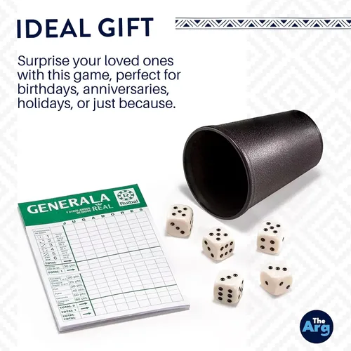 Miniatura 5 de Juegos de mesa - Generala Real Juego de dados - Juegos para amigos y familiares Regalos de cumpleaños para mujeres - Regalos para hombres