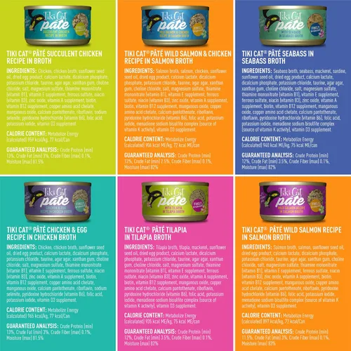 Miniatura 4 de Tiki Cat Luau Pâté - Paquete variado de combinaciones suculentas de proteínas reales, nutrición equilibrada sin granos, comida enlatada húmeda