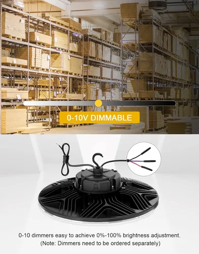 Miniatura 6 de Luz LED UFO de alta bahía, 150W/100W/80W ajustable, 3000K/4000K/5000K ajustable, UL listado 21000LM 0-10V regulable IP65 impermeable alta Bahía