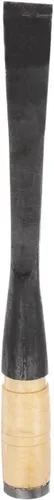 HARFINGTON Cincel de madera recto de 1-1/9 pulgadas, hoja de borde biselado, herramientas de mano para carpintería con mango redondo para tallar