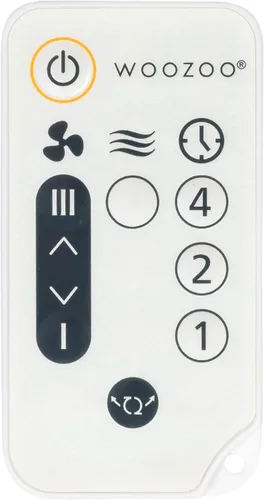 Miniatura 10 de IRIS USA - Ventilador WOOZOO de circulación de aire con control remoto, oscilante, 5 velocidades, distancia máxima de aire de 82 pies, inclinación
