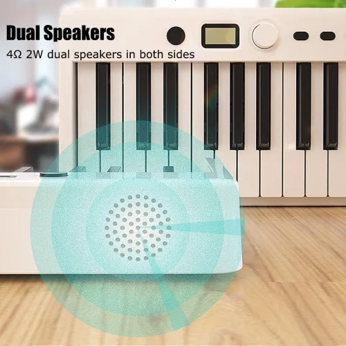Miniatura 3 de iMeshbean - Piano digital plegable para principiantes, 88 teclas, tamaño completo, teclado semi pesado, piano eléctrico portátil con pedal, bolsa