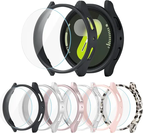 Miniatura 21 de [2+4] Paquete para Samsung Galaxy Watch FE/Galaxy Watch 5/Galaxy Watch 4 de 1.575 pulgadas, carcasa protectora de policarbonato duro + película