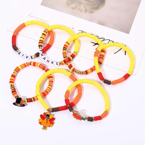 Miniatura 21 de Surfer Heishi - Pulseras apilables para mujer, apilables, de vinilo arcoíris, disco de arcilla, pulseras elásticas para la amistad, joyería bohemia