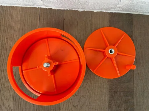 Miniatura 6 de Sandbaggy Carrete de alambre de plástico para barra de refuerzo, soporta hasta 400 pies de alambre de calibre 12-20, perilla de rebobinado