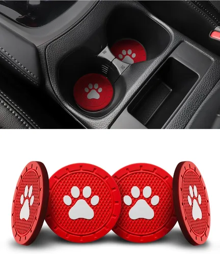 Miniatura 17 de 4 paquetes de posavasos para coche, portavasos universales con bandera americana de silicona antideslizante, accesorios para el interior del coche