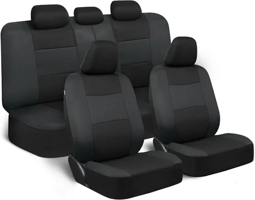 Miniatura 15 de BDK PolyPro Juego de 2 Fundas de Asientos Delanteros de Automóvil en Beige/Negro - Fundas de Asientos Delanteros para Automóviles, Camiones