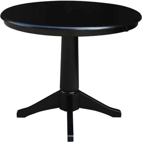 Miniatura 3 de International Concepts - Mesa de pedestal redonda de 36 pulgadas, 28.9 pulgadas de alto, color negro
