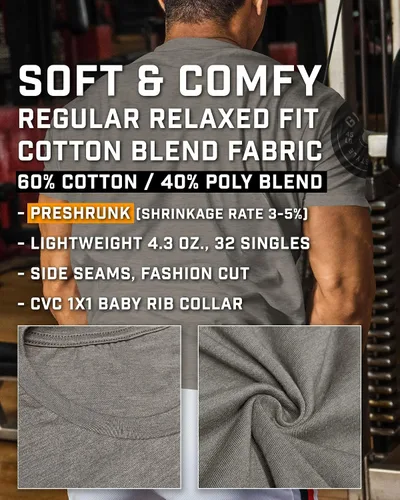 Miniatura 4 de Camisetas de entrenamiento para hombres, Get Up Your Story is Not Over Yet, camiseta divertida de levantamiento de pesas, 3. Get Up Warm Grey Branded