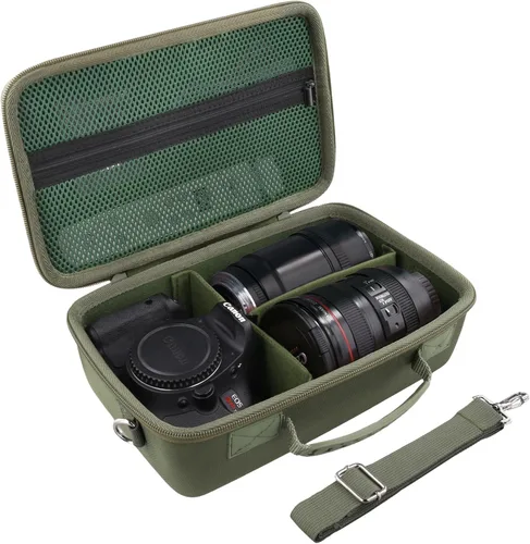 Miniatura 2 de Estuche para cámara Baval compatible con Canon EOS Rebel T7 / T100 / R50 / R100 / R5 / R6 Mark II DSLR con lente de 18-55mm, Sony, Nikon, estuche