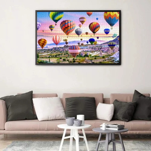 Miniatura 2 de Rompecabezas para adultos de 1000 piezas para adultos – Globos de aire caliente estilo paisaje rompecabezas juego de juguetes regalo