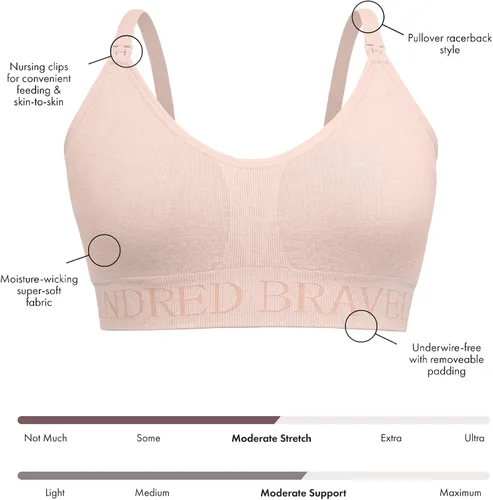 Miniatura 2 de Kindred Bravely Sublime Busty - Brasier deportivo de lactancia y maternidad de bajo impacto para F, G, H, I Cup (terracota ombrado)