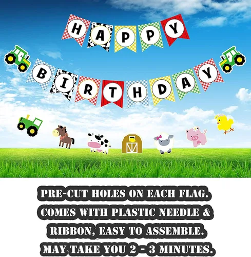 Miniatura 4 de Pancarta de fiesta para cachorros #2, Kit de día de granja