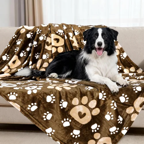 Miniatura 37 de Rezutan Mantas para Perros Grandes, Mantas de Franela para Perros y Gatos Lavables, Suave Manta para Mascotas y Funda para Jaula de Perro, Lindo