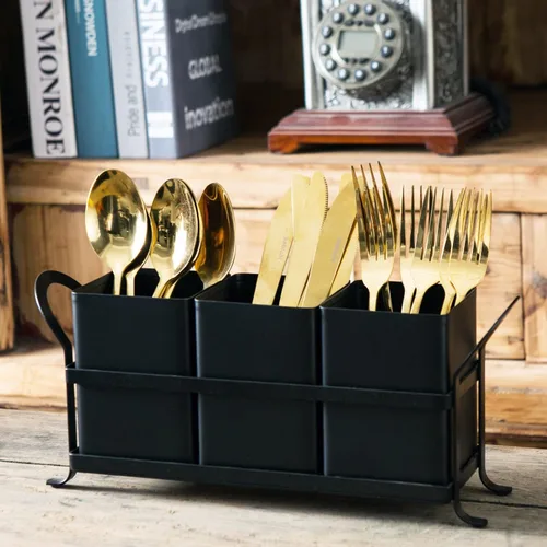 Miniatura 6 de NelyBet Organizador de cubiertos, cubiertos, organizador de utensilios de cocina y cajón de cubiertos para tenedores, cucharas, cuchillos - Perfecto