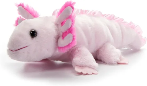 The Petting Zoo Axolotl - Peluche de animal de peluche, regalos para niños, animales marinos Scoopz, juguete de peluche de salamandra rosa, 8