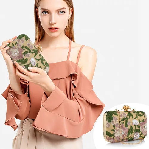 Miniatura 6 de YYW Bolso de mano para mujer, bolso brillante con asa superior, bolsa de noche, bolsa cruzada, bolsa de hombro para boda, fiesta, baile de graduación