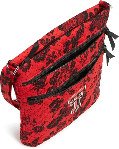 Miniatura 4 de Vera Bradley Cotton Collegiate Triple Zip Hipster Crossbody Purse (Multiple Teams Available)