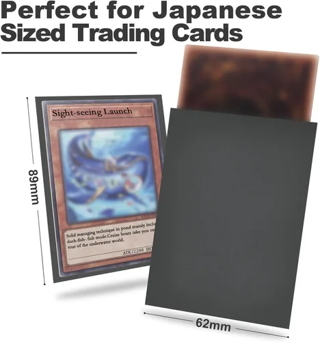 Miniatura 2 de Paquete de 200 fundas para tarjetas color gris, compatibles con fundas para tarjetas Yu-gi-oh, fundas para tarjetas pequeñas japonesas, fundas