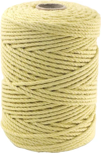 Miniatura 43 de Cuerda de yute natural, 1.5 pulgadas de diámetro, 50 pies de largo, 4 hebras, manualidades y manualidades, decoración de jardín y hogar, hamaca