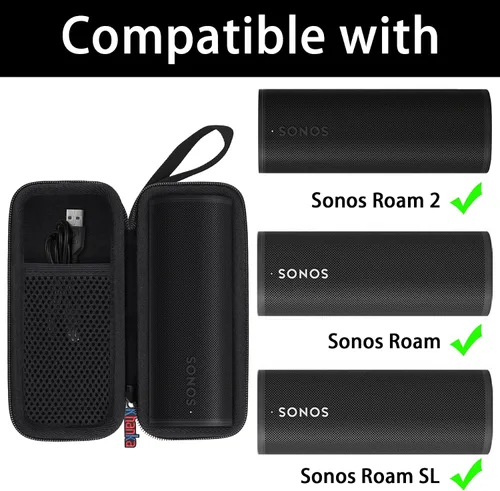 Miniatura 3 de khanka Hard Travel Case Replacement for Sonos Roam 2 / Sonos Roam Portable Smart Bluetooth Speaker