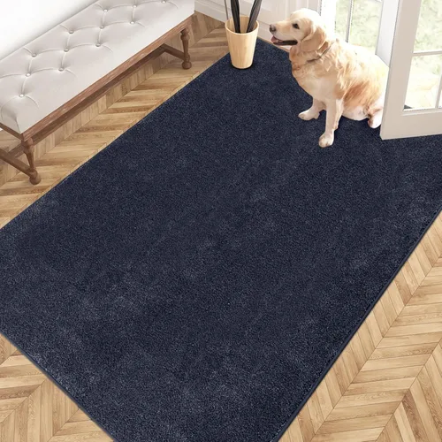 Miniatura 78 de PURRUGS Alfombra de área de fácil cuidado de 4 x 6 pies, antideslizante, lavable a máquina, tapete para puerta de perro, resistente a las manchas