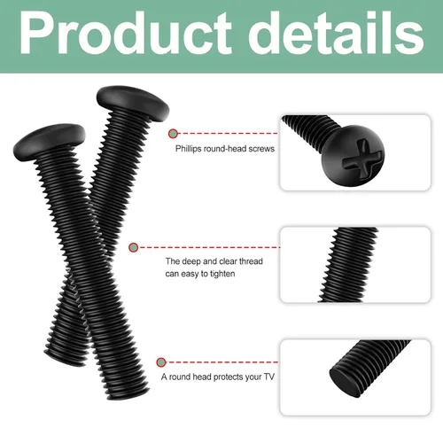 Miniatura 6 de Kit de tornillos para tornillos de soporte de TV LG, para tornillos de patas de TV LG, 60UJ6050 60UJ6540 60UK6090 60UM6900 60UN7300 65UJ6300