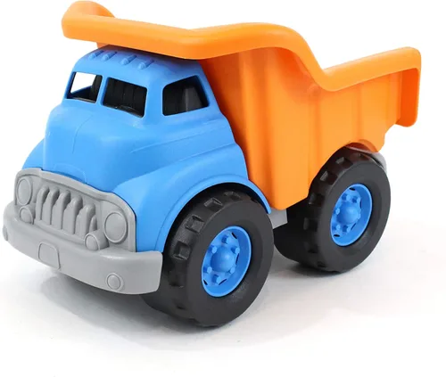 Green Toys Camión volquete, azul/naranja, juego de simulación, habilidades motoras, vehículo de juguete para niños. Sin BPA, ftalatos, PVC, apto