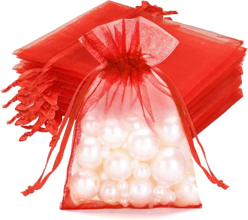 Miniatura 22 de joycraft 50 bolsas de organza amarillo limón – 2.7 x 3.5 pulgadas, bolsa de malla transparente para joyas, pequeña bolsa de favor de fiesta