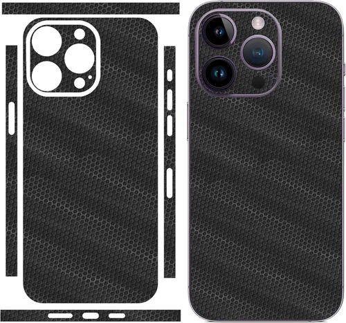 Miniatura 8 de Para iPhone 16 Plus Skin Wrap Carbon Phone Sticker Fiber Vinyl Ultra Thin Ultralight Decal Glass Protector Película protectora para bordes laterales
