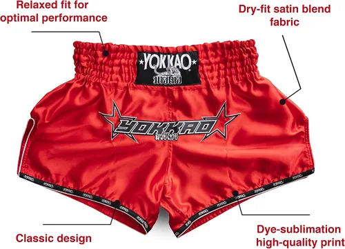 Miniatura 3 de YOKKAO Pantalones cortos de boxeo Muay Thai para hombres y mujeres Pantalones cortos de satén premium para atletas Ideal para entrenamiento