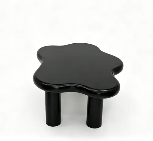 Miniatura 5 de Mesa de centro irregular moderna de 40 pulgadas, mesa de centro única de nube para sala de estar, mesas centrales bajas y lindas con 4 patas