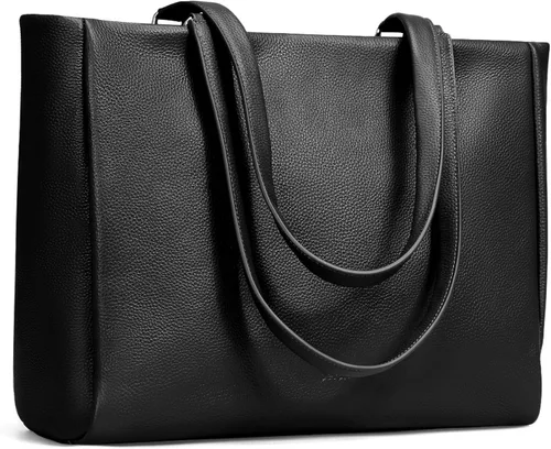 befen Bolso Tote de Trabajo para Laptop de Cuero Genuino para Mujeres Damas Totes Bolsos de Hombro Carteras Bandolera Bolso de Mano con