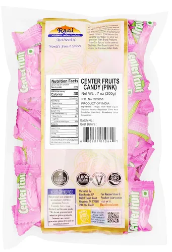 Miniatura 3 de Rani Center Fruits Candy 7oz (200g) Envueltas Individualmente ~ Deliciosas Golosinas Indias Vegano Apto para Gluten Sin OMG De Origen Indio