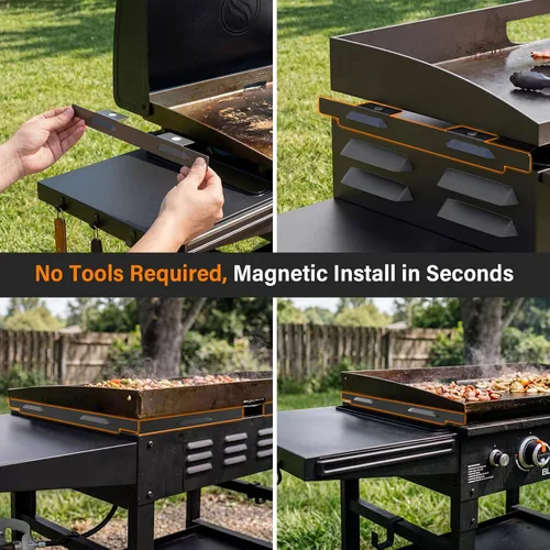 Miniatura 6 de Protectores de viento magnéticos para parrilla Blackstone de 22 pulgadas, parabrisas para accesorios de parrilla Blackstone, accesorios de parrilla
