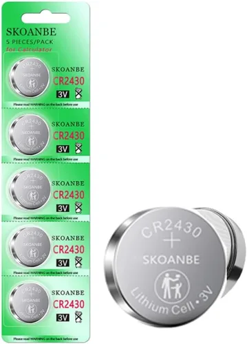Miniatura 2 de SKOANBE Paquete de 5 baterías de litio CR2430 2430 ECR2430 3V para monedas