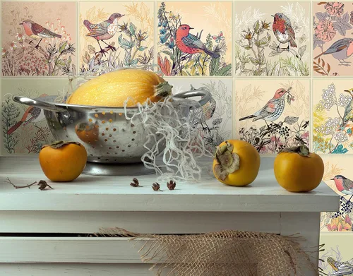 Miniatura 14 de IRI-GIRI Adhesivos para azulejos de loseta en muro Calcomanías de pared de vinilo impermeables de 4 x 4 pulgadas para cocina y baño Azulejos