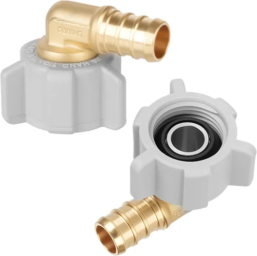 Miniatura 10 de (Znkiok Paquete de 10) Adaptador giratorio NPT hembra de 1/2 pulgada PEX x 1/2 pulgada, accesorios de engarce de latón, conector de agua potable sin