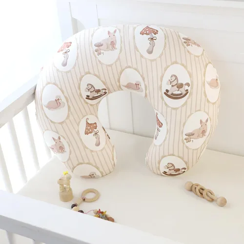 Miniatura 7 de DILIMI Nursing Pillow Cover, Stretchy Removable Case for Breastfeeding Pillows, Ultra Soft Comfortable Slipcover for Baby Girl and Boy, Farm