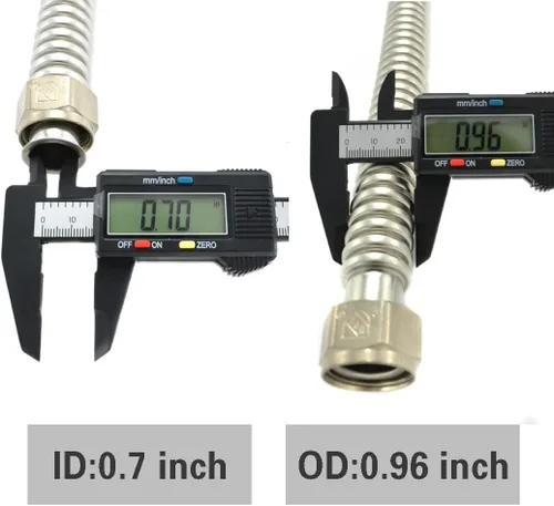 Miniatura 4 de TT FLEX Conector de calentador de agua corrugado de acero inoxidable flexible para suavizador de calentador de agua, 3/4 pulgadas FIP x 3/4 pulgadas