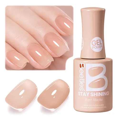 Miniatura 117 de Beetles - Esmalte de uñas de gel verde luminoso que brilla en la oscuridad, esmalte de uñas de gel que se absorbe con lámpara LED UV, arte de uñas