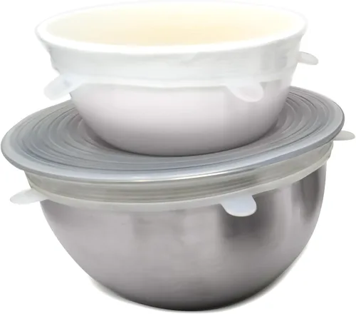 Miniatura 2 de Norpro Juego de 6 tapas de silicona reutilizables aptas para alimentos, se adapta a aberturas de 2.5 a 11 pulgadas